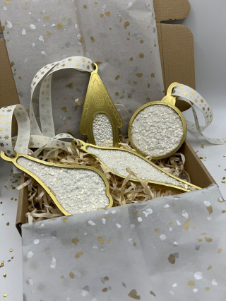 Zestaw ozdób świątecznych