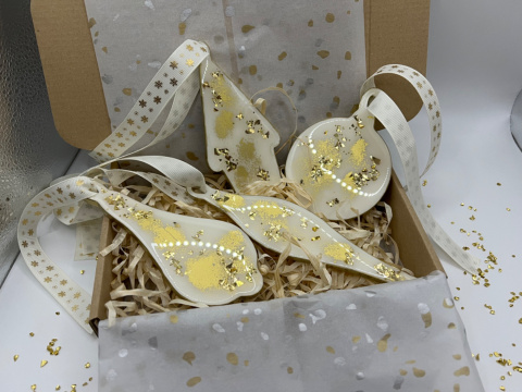 Zestaw ozdób świątecznych