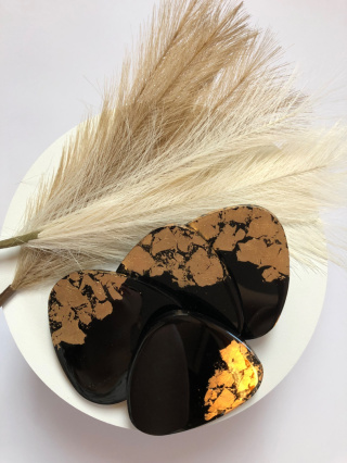 Zestaw podkładek CZARNE ZŁOTO