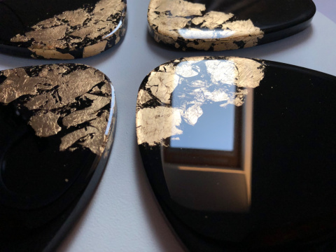 Zestaw podkładek CZARNE ZŁOTO